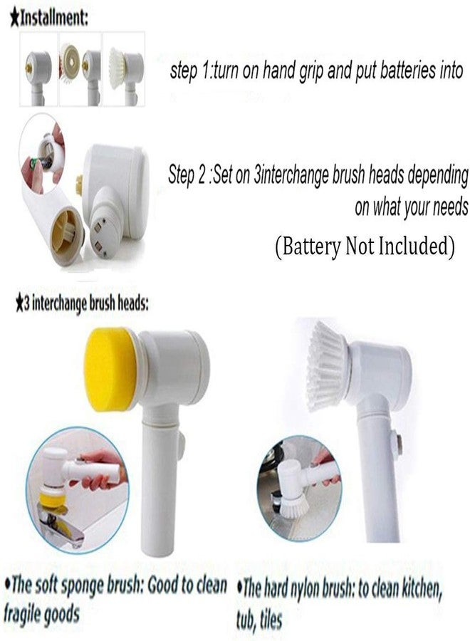 Rexmon Multi-Functional Hand-Held 5-in-1 Magic Brush Cleaner for Kitchen, Window, Bathroom (Medium, Multicolour) - Image 5